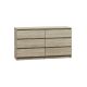2. M6 MALWA CHEST OF DRAWERS 140CM SONOMA 6 DRAWERS