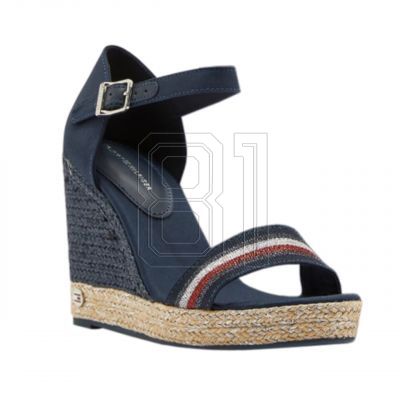 9. Tommy Hilfiger Grosgrain High Wedge Sandal W FW0FW05254