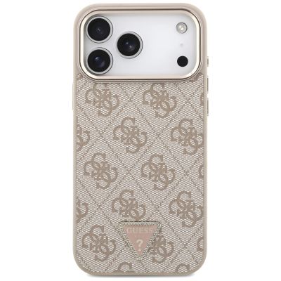 3. Guess 4G Triangle Logo MagSafe Case for iPhone 17 Pro Max / 18 Pro Max - Rose Gold