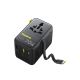 2. Baseus EnerCore CG11 70W 6-in-1 Travel Adapter with Retractable USB-C Cable - Black