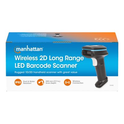 11. Manhattan 154185 Barcode Reader Handheld 1D/2D LED Barcode Reader Black