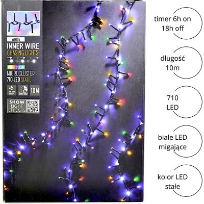 12. CHRISTMAS TREE LIGHTS 710 LED LIGHT CHAIN MULTICOLOR/WHITE