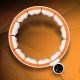 19. HHM21 HULA HOP WHITE/ORANGE WITH MAGNETS, TPE PROTECTION AND WEIGHT + HMS COUNTER