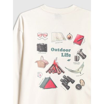 9. Women's longsleeve regular with print 4F 4FRSS26TSWSF2834-11S