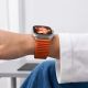 6. Tech-Protect NylonLoop Strap for Apple Watch 44 / 45 / 46 / 49 mm – Orange