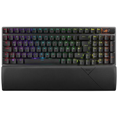 4. ASUS ROG Strix Scope II 96 Wireless Gaming Keyboard USB + RF Wireless + Bluetooth QWERTZ German Black