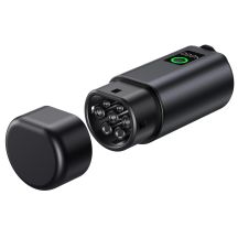V2L Type 2 Adapter - Schuko 3500W with power display and case - black