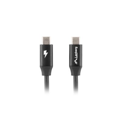 LANBERG USB-C CABLE 2.0 M/M 1M PREMIUM QC 4.0 POWER DELIVERY 60W BLACK CA-CMCM-40CU-0010-BK