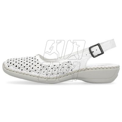 8. Comfortable leather sandals Rieker W RKR665 white