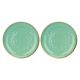 Set of 2 Concerto Verde Acqua Round Platters - Mint, 32 cm