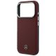 6. Mercedes Leather Semi Wrap Wood Effect MagSafe case for iPhone 17 Pro Max / 18 Pro Max - burgundy