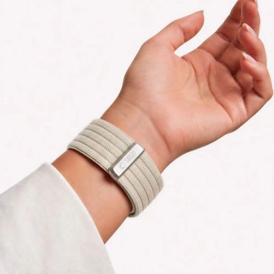 7. Tech-Protect Nylon Sport Strap for Apple Watch 44 / 45 / 46 / 49 mm - Beige