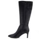 8. Women's leather boots with a high heel, insulated, black Sergio Leone KZ-30-S