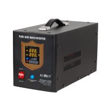 KEMOT PROsinus-1000 emergency power supply, pure sine wave converter with charging function, 12V 230V 1000VA/700W - black