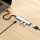 7. Satechi 4-in-1 USB-C Slim Multiport Adapter 4K - Aluminum Adapter for USB-C Mobile Devices (USB-C, 4K HDMI, 2x USB-A) (Silver)