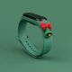2. Strap Xmas for Xiaomi Mi Band 3 / 4 Christmas Silicone Strap Bracelet with Bell - Dark Green