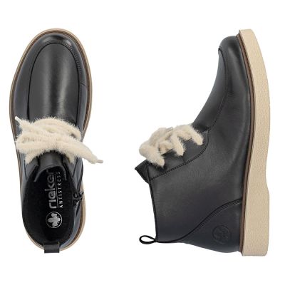 5. Women's leather ankle boots, black Rieker 71100-00