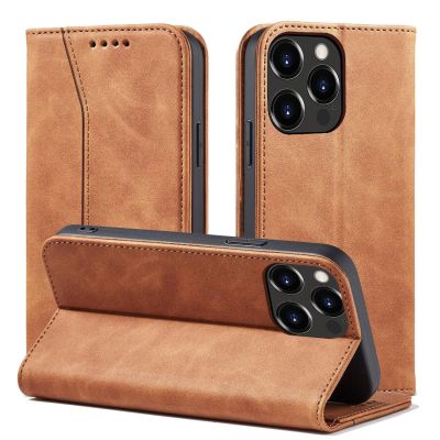 2. Magnet Fancy Case Case for iPhone 13 Pro Max Pouch Card Wallet Card Holder Brown