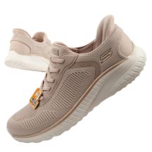Skechers Bobs Squad Chaos SLIP-INS Women's Sports Shoes Beige