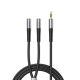 Orico AX2 audio adapter mini jack 3.5 mm headphone and microphone splitter 0.5 m - black