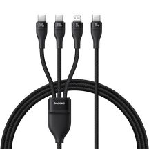 Baseus Flash Series 3 3in1 cable 100W USB-C - USB-C+USB-C+ Lightning 1.5m + 3 x 0.25 m - black