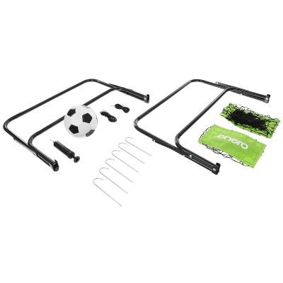 16. SET OF 2 METAL GOALS WITH NET, BALL, PUMP 60X45X24CM ENERO