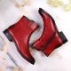 22. Jezzi W JEZ52G red insulated ankle boots with decorations
