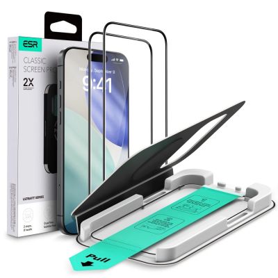 ESR UltraFit Tempered Glass 2-pack for iPhone 17 Pro Max - transparent