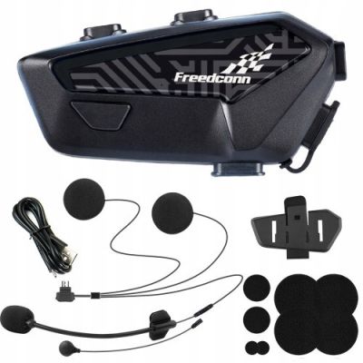 2. FreedConn F1 Plus V2 EU BT 5.4+EDR motorcycle intercom, range up to 500m, SPEAKING POLISH