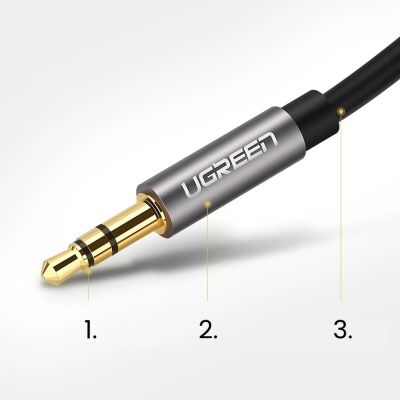 7. Ugreen AV119 10733 audio cable mini jack 3.5mm / mini jack 3.5mm 1m - black