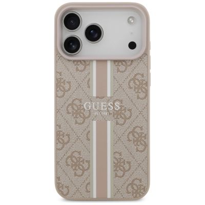3. Guess 4G Printed Stripes MagSafe case for iPhone 17 Pro Max - pink