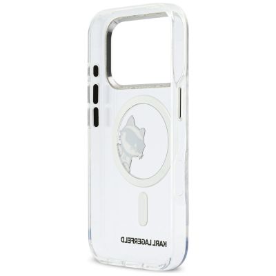 7. Karl Lagerfeld IML Peekaboo MagSafe Case for iPhone 17 Pro - Clear