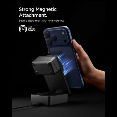 10. Spigen Essential Qi2.2 25W 3in1 MagSafe Magnetic Wireless Charger - Black