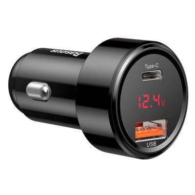 5. Baseus Magic Series PPS CCMLC20C-01 car charger 45W USB-C PD / USB-A QC - black