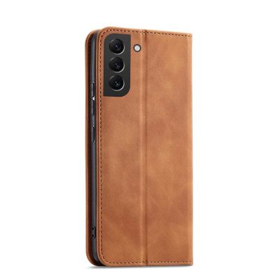 3. Magnet Fancy Case for Samsung Galaxy S23+ flip cover wallet stand brown