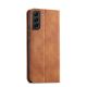 3. Magnet Fancy Case for Samsung Galaxy S23+ flip cover wallet stand brown