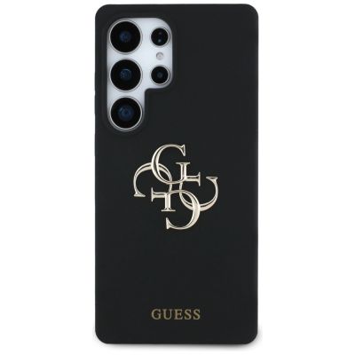 3. Guess Silicone Big 4G Logo Bottom Script case for Samsung Galaxy S25 Ultra - black