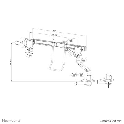 19. Neomounts DS75S-950WH2 Monitor Holder/Stand for 81.3 cm (32") Monitors, Desk, White