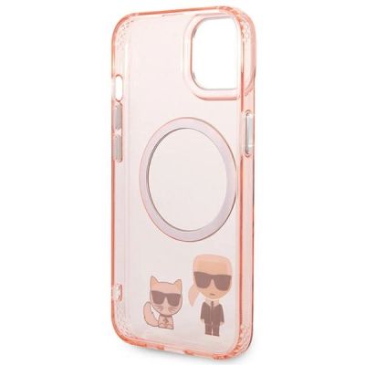 7. Karl Lagerfeld KLHMP14MHKCP iPhone 14 Plus 6.7 "hardcase pink / pink Karl & Choupette Aluminum Magsafe