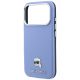 6. Karl Lagerfeld Grained Karl Head Metal MagSafe Case for iPhone 18 Pro / 17 Pro - Light Blue