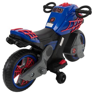 2. Huffy Spider-Man Motorcycle Electric Ride-On (17345W)