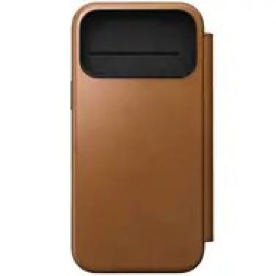9. Nomad Modern Leather Folio Cell Phone Case 17.5 cm (6.9") Tan/Light Brown