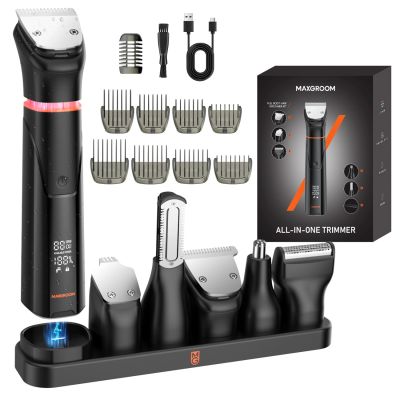 3. MAXGROOM JK-666 6-in-1 trimmer for beard, hair, body, nose and ears IPX6 - black
