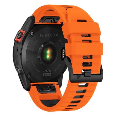 3. Tech-Protect IconBand Pro Strap for Garmin Fenix 3 / 5X / 3HR / 5X Plus / 6X / 6X Pro / 7X - Orange-Black