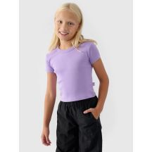 Girls' plain T-shirt 4F 4FJRSS24TTSHF2053-52S