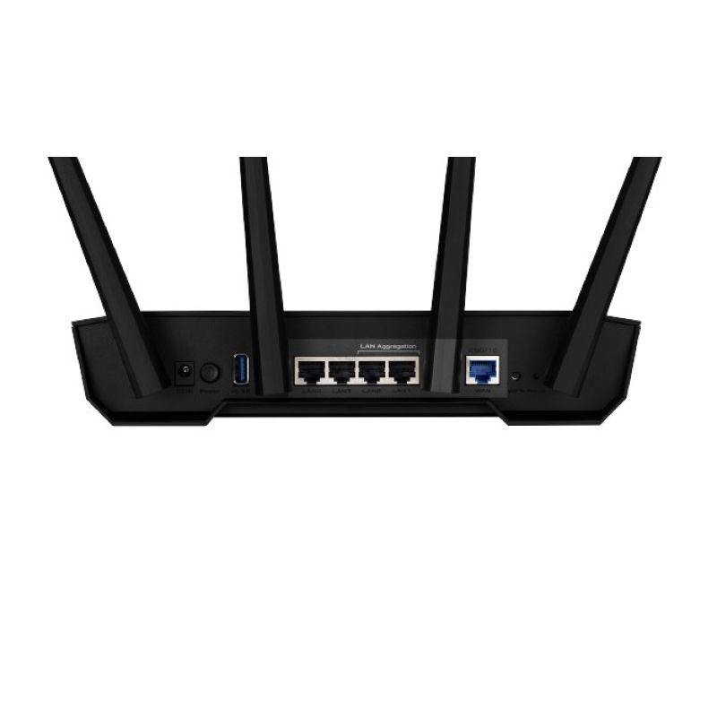 3. ASUS TUF Gaming AX3000 V2 Wireless Router Gigabit Ethernet Dual-band (2.4 GHz/5 GHz) Black, Orange