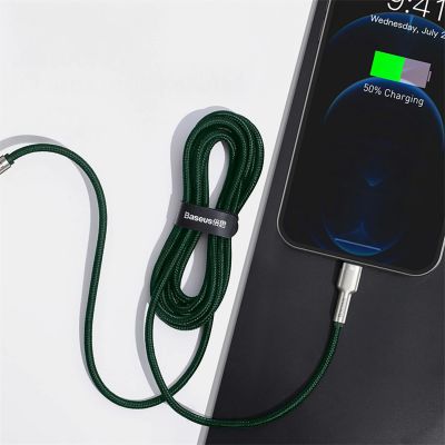 12. Baseus Cafule PD 20W USB-C - Lightning Cable with Metal Tips 2m - Green