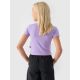 2. Girls' plain T-shirt 4F 4FJRSS24TTSHF2053-52S
