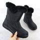 5. Women's flat insulated snow boots black Potocki KI24322