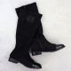 2. Women's patent suede boots, black, M.Daszyński MR2251-19
